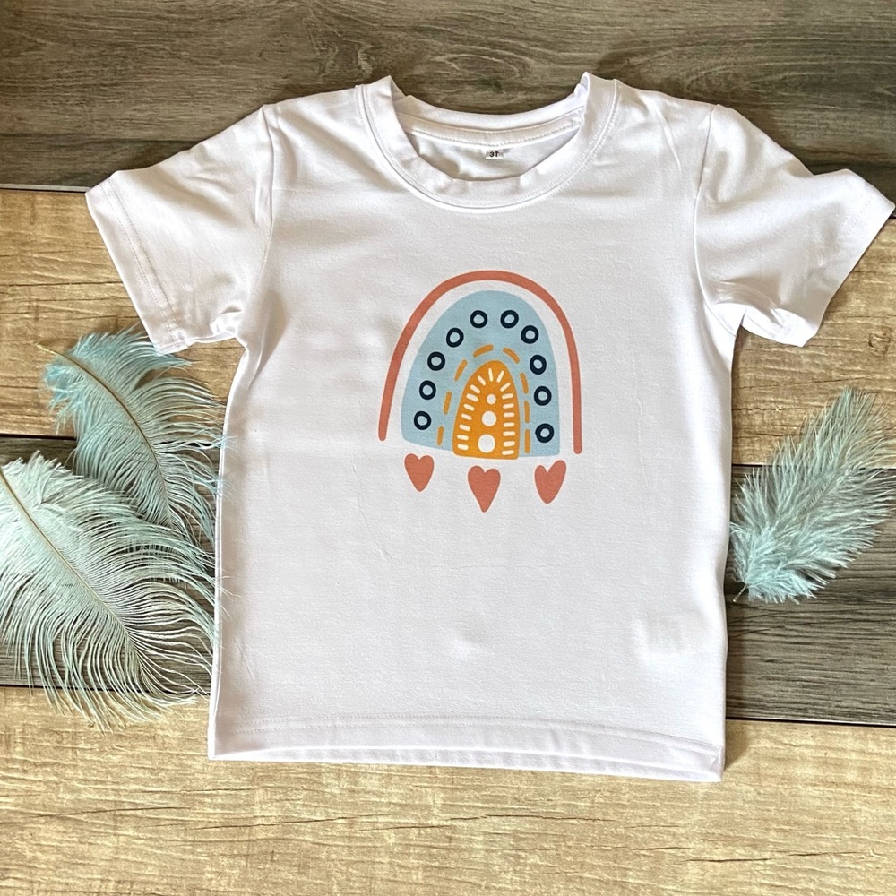 Boho Rainbow Graphic T-shirt 3T